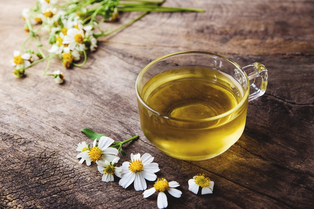 Peppermint-chamomile tea will relieve pain from neck osteochondrosis