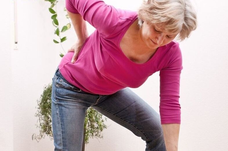 back pain due to osteochondrosis
